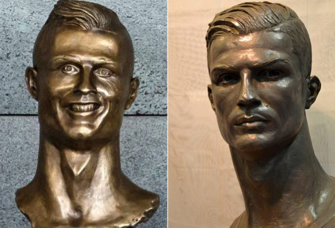 Ronaldo được đúc lại tượng sau phiên bản lỗi