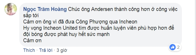 Incheon chia tay HLV Andersen, CĐV Việt Nam lên mạng cảm ơn - Bóng Đá