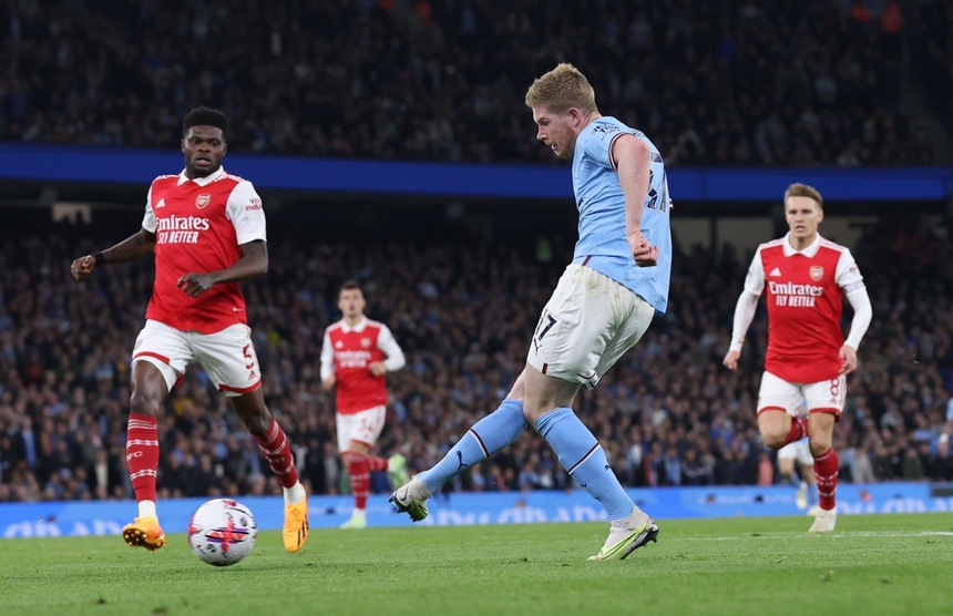 Kevin de Bruyne (166 đường chuyền): De Bruyne có cho mình 16 kiến tạo từ đầu Premier League 2022/23. Trong 166 đường chuyền dẫn đến pha dứt điểm của sao Man City, có 30 tình huống là cơ hội rõ rệt. Quá nửa trong số đó là những pha De Bruyne dọn cỗ cho Erling Haaland ghi bàn.
