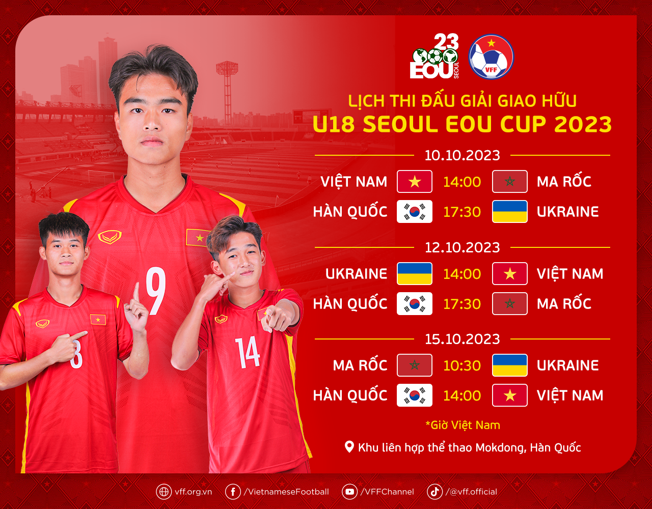 HLV Hoàng Anh Tuấn dẫn quân lên đường đấu U18 Hàn Quốc, Ukraine - Bóng Đá