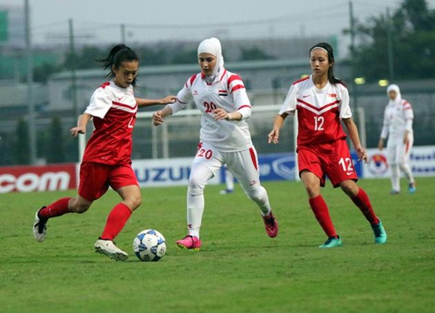 Myanmar và Singapore cùng thắng tại vòng loại Asian Cup nữ 2018