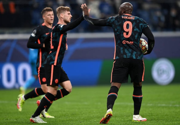 Werner là ngôi sao sáng nhất bên phía The Blues trận này với cú đúp bàn thắng và đường kiến tạo cho Lukaku.