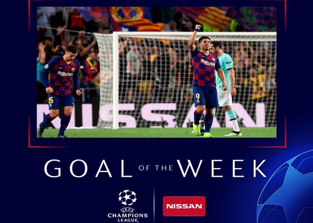Luis Suarez’s volley against Inter named Champions League goal of the week - Bóng Đá