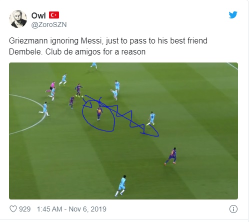Nhìn Messi - Griezmann như 