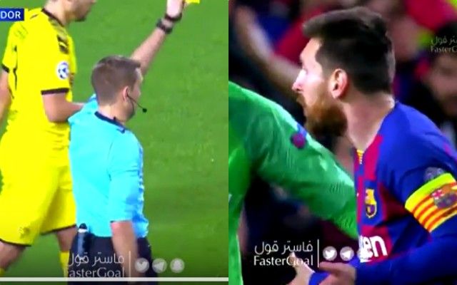 Video: Lionel Messi booked for DIVING in Barcelona win over Borussia Dortmund - Bóng Đá
