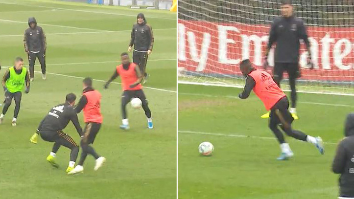 Vinicius warms up for El Clasico with four goals in training - Bóng Đá