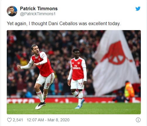 Arsenal: Fans rave over Dani Ceballos’ display vs West Ham - Bóng Đá