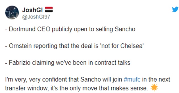 Manchester United fans react after Jadon Sancho 'unofficially confirms transfer to Man Utd' - Bóng Đá