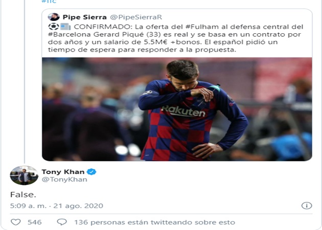 El Fulham desmiente su oferta a Piqué - Bóng Đá