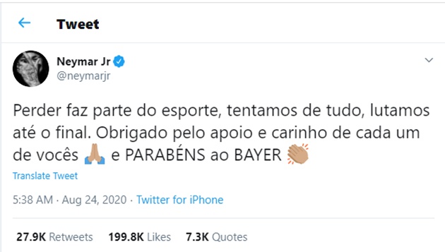 Neymar on twitter - Bóng Đá