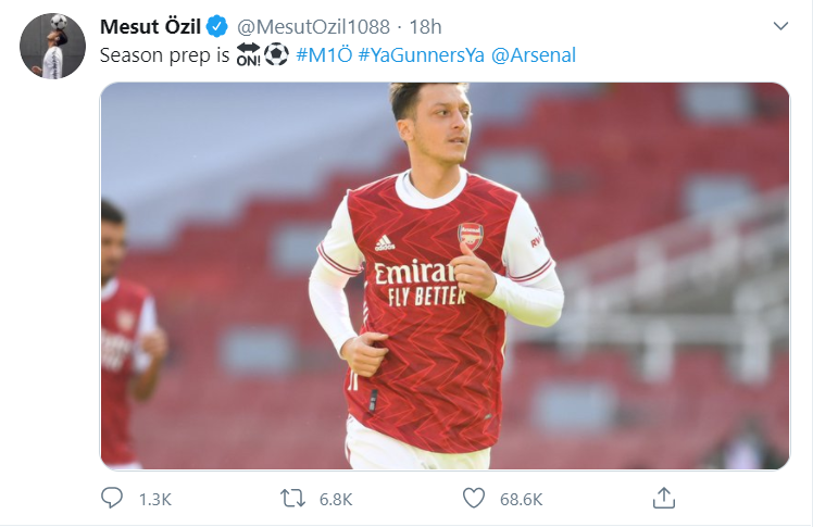Mesut Ozil sends message to Arsenal fans as Mikel Arteta brings him in from cold - Bóng Đá