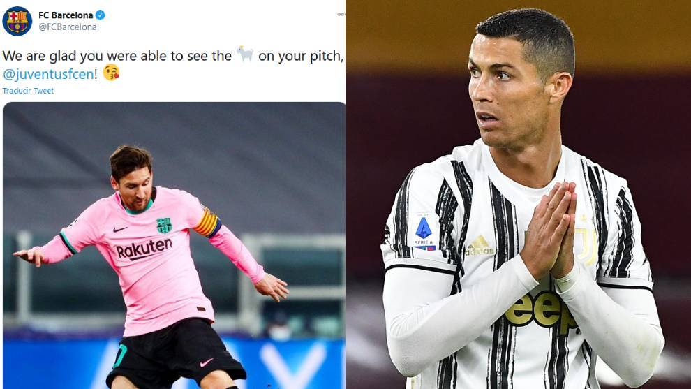 Barcelona's controversial tweet to Juventus: You were able to see the GOAT on your pitch - Bóng Đá