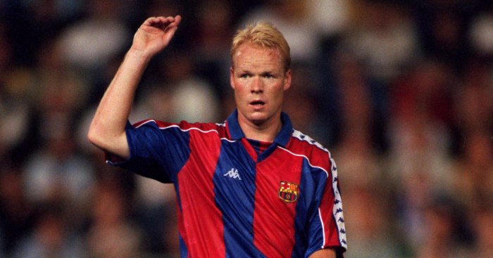 Trung vệ: Ronald Koeman (Barcelona). Trước khi tiếp quản Barcelona, chiến lược gia người Hà Lan cũng đã từng trải qua giai đoạn hoàng kim cùng CLB này khi còn là cầu thủ chuyên nghiệp.