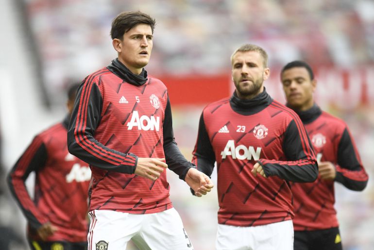 Harry Maguire, Bruno Fernandes and Luke Shaw are all at risk of suspension ahead of the trip to Fulham. - Bóng Đá