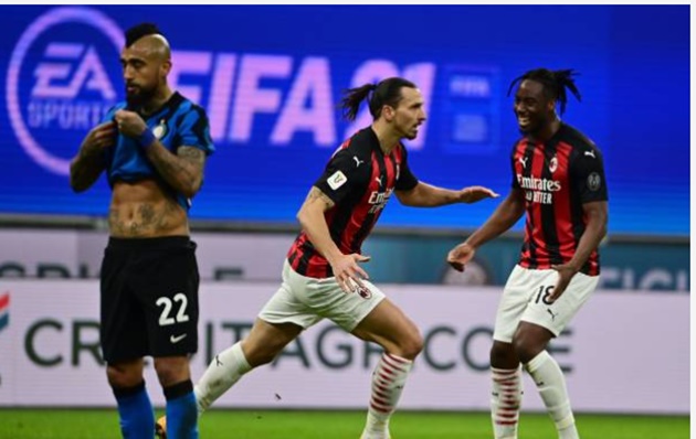 Ibra mở tỷ số cho Milan.