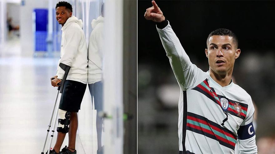 Cristiano Ronaldo's message for Barça's Ansu Fati: You'll be back soon - Bóng Đá
