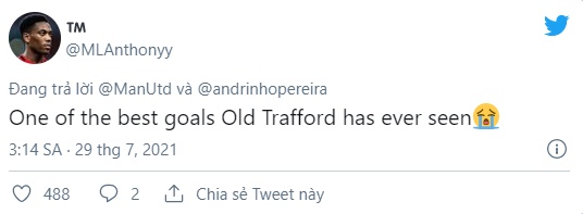 'Pre-season Pirlo!' - Manchester United fans go wild for Andreas Pereira screamer - Bóng Đá