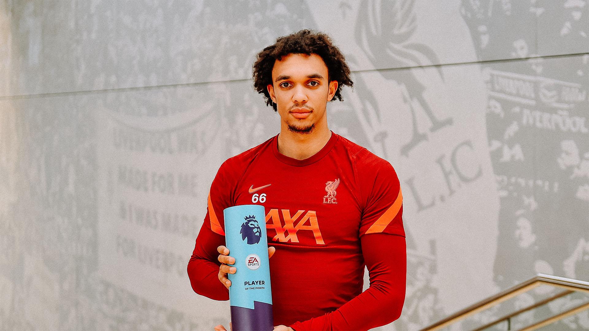 Trent Alexander-Arnold is the first defender who won the Premier League’s Player of the Month award multiple times ( - Bóng Đá
