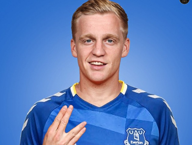 Van de Beek đã gia nhập Everton theo dạng cho mượn.