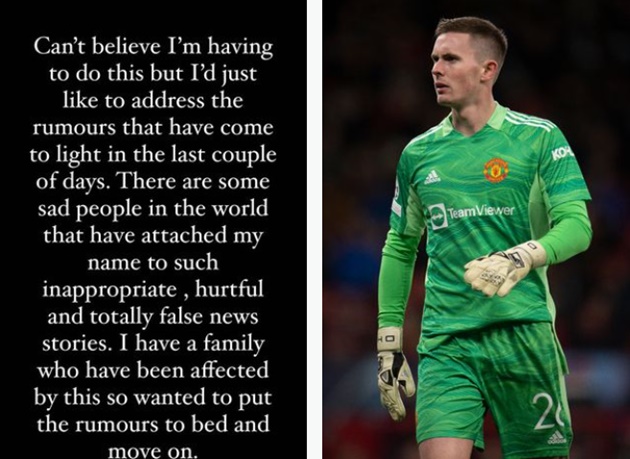 Dean Henderson releases statement in response to 