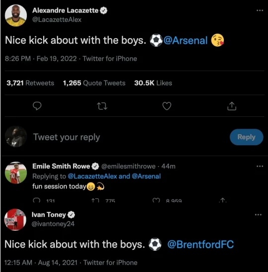 Alexandre Lacazette brutally mocks Ivan Toney after Arsenal’s win against Brentford - Bóng Đá