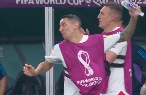 Angel Di Maria furiously throws bottle in reaction to Wout Weghorst's equaliser - Bóng Đá