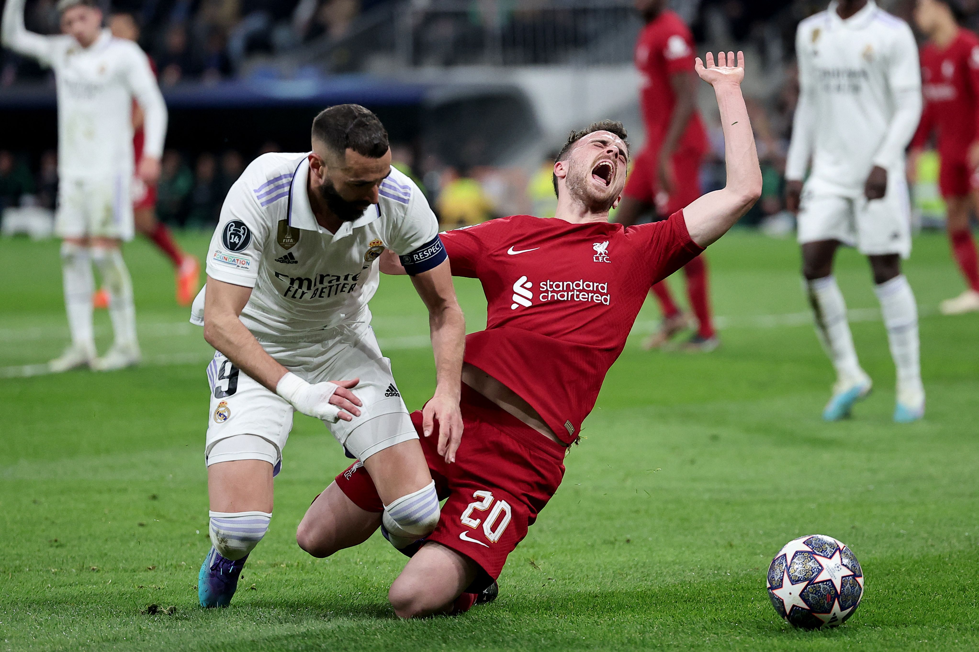 Neil Jones lamented a ‘sloppy’ performance from Diogo Jota in Liverpool’s Champions League clash against Real Madrid tonight. - Bóng Đá