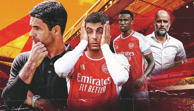 Mikel Arteta is trying too hard to be Pep Guardiola! Arsenal's title hopes will go up in smoke if Kai Havertz experiment continues - Bóng Đá