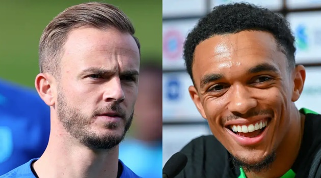Trent Alexander-Arnold roasts James Maddison! Liverpool star gets own back on England team-mate after 'still asking for a replay' jibe - Bóng Đá