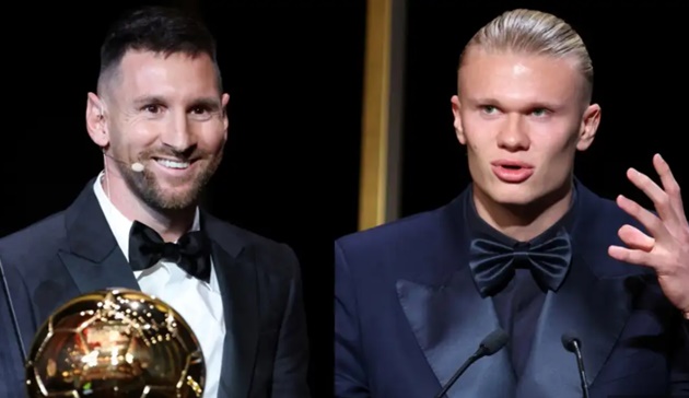 Erling Haaland sends congratulatory message to Lionel Messi after Man City star misses out on Ballon d'Or to Argentine World Cup winner - Bóng Đá