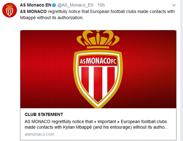 AS Monaco ra thông báo CHÍNH THỨC về Kylian Mbappe - Bóng Đá