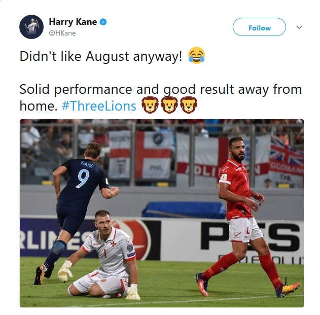 Harry Kane mừng rỡ khi tháng 8 kinh hoàng kết thúc - Bóng Đá