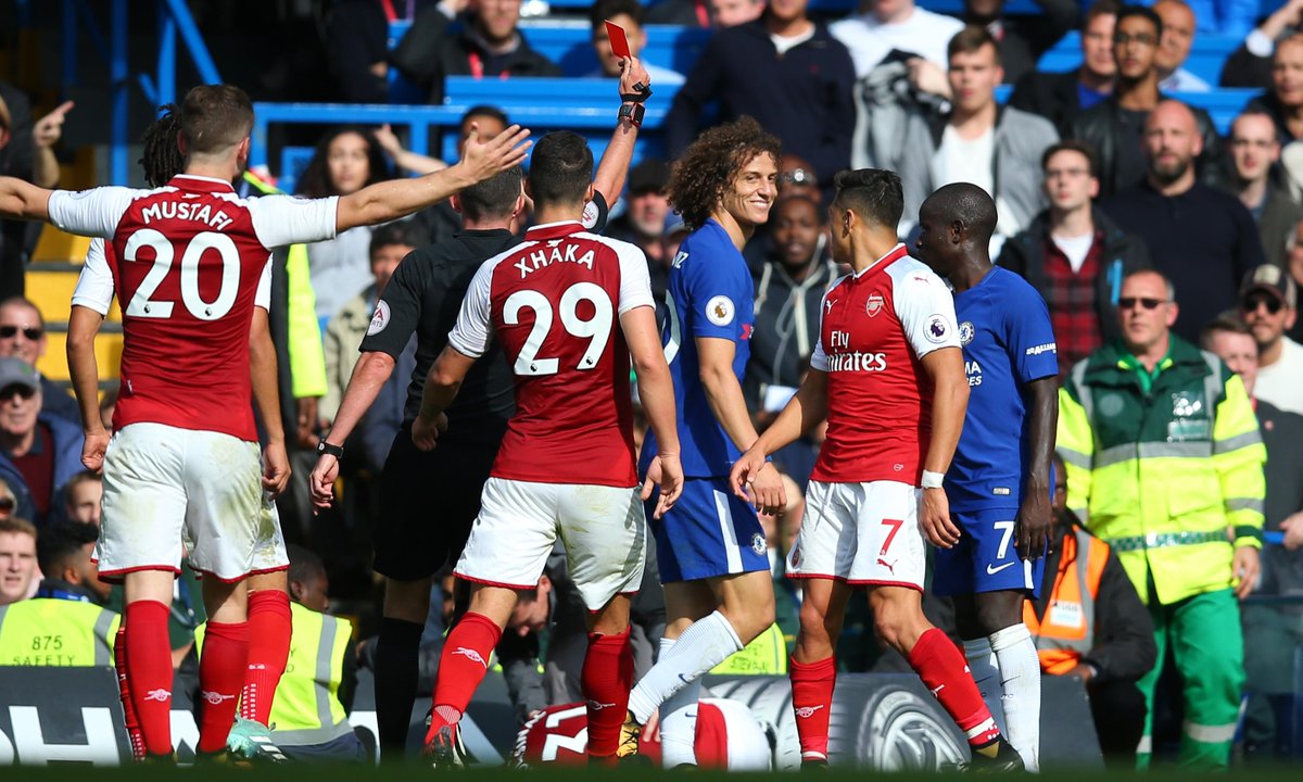David Luiz bị đuổi, Chelsea cầm chân Arsenal  - Bóng Đá