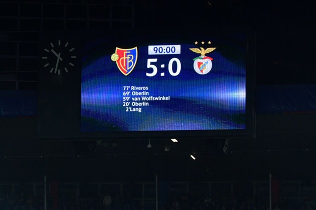 Basel 5-0 Benfica: Đi vào lịch sử - Bóng Đá