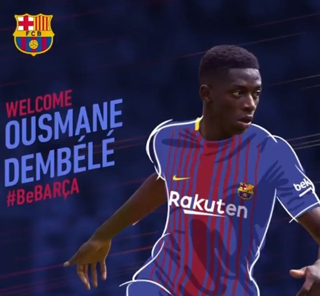 CHÍNH THỨC: Barcelona chiêu mộ thành công Ousmane Dembele - Bóng Đá