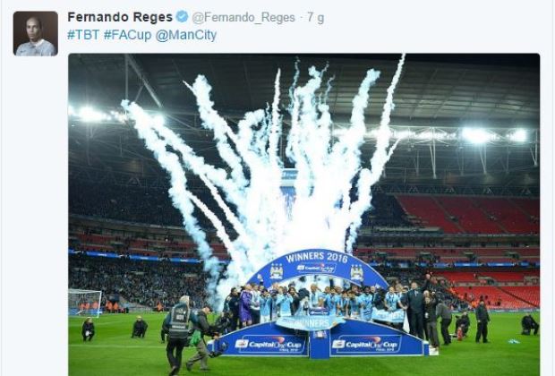 Bị M.U 'chi phối', Fernando nhầm tưởng Man City vô địch FA Cup