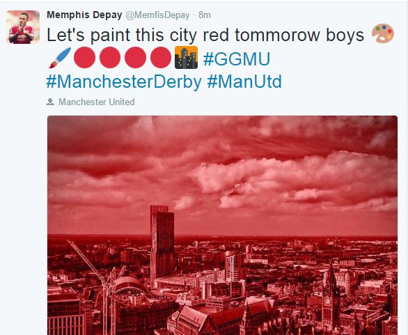 Memphis Depay đã 'nhuộm đỏ' thành Manchester
