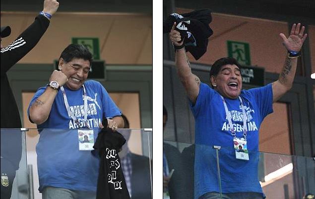 Muôn vàn sắc thái của Diego Maradona trên khán đài - Bóng Đá