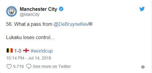 Lukaku bị trang chủ Man City 'troll' khi bỏ lỡ cơ hội của De Bruyne - Bóng Đá