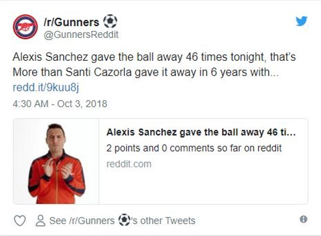Sốc! Đá 1 trận, Alexis Sanchez để mất bóng nhiều hơn Cazorla trong 6 năm - Bóng Đá