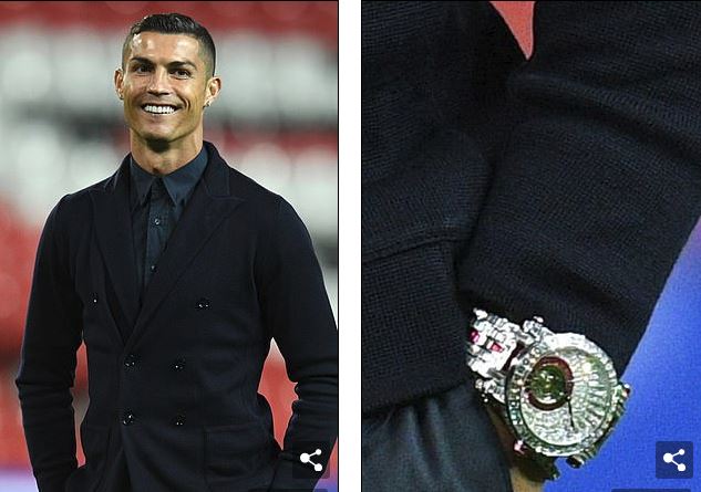 Cận cảnh chiếc đồng hồ hơn 5 tỷ của Ronaldo - Bóng Đá