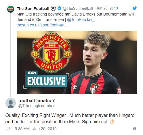 Manchester United fans react to club’s links with David Brooks - Bóng Đá