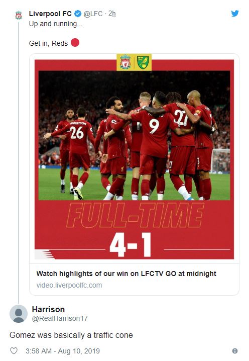 ‘Awful tonight’ – These Liverpool fans not happy with Reds star’s “terrible” performance during 4-1 win vs Norwich - Bóng Đá