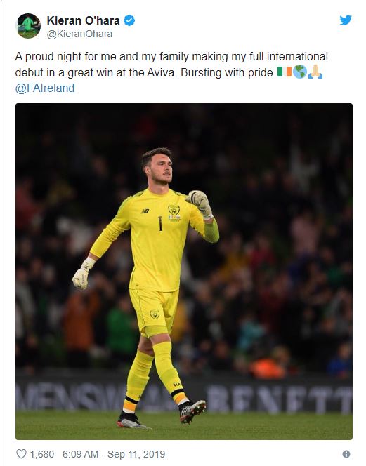 Manchester United talent Kieran O'Hara makes Ireland debut - Bóng Đá
