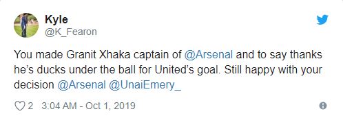 Granit Xhaka slammed for ‘ducking’ Scott McTominay’s shot for Manchester United’s goal against Arsenal - Bóng Đá