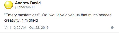 ‘Never needed Ozil more’ – Some Arsenal fans rue Emery decision to leave  - Bóng Đá
