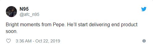Arsenal fans react on Twitter to Nicolas Pepe's performance - Bóng Đá