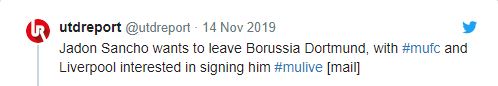 Man Utd fans react to transfer update on Borussia Dortmund prodigy Jadon Sancho - Bóng Đá