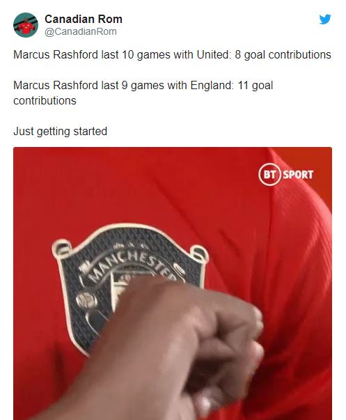 Manchester United: Fans praise Marcus Rashford after his goal for England - Bóng Đá