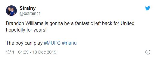 Manchester United fans react to Brandon Williams' performance - Bóng Đá